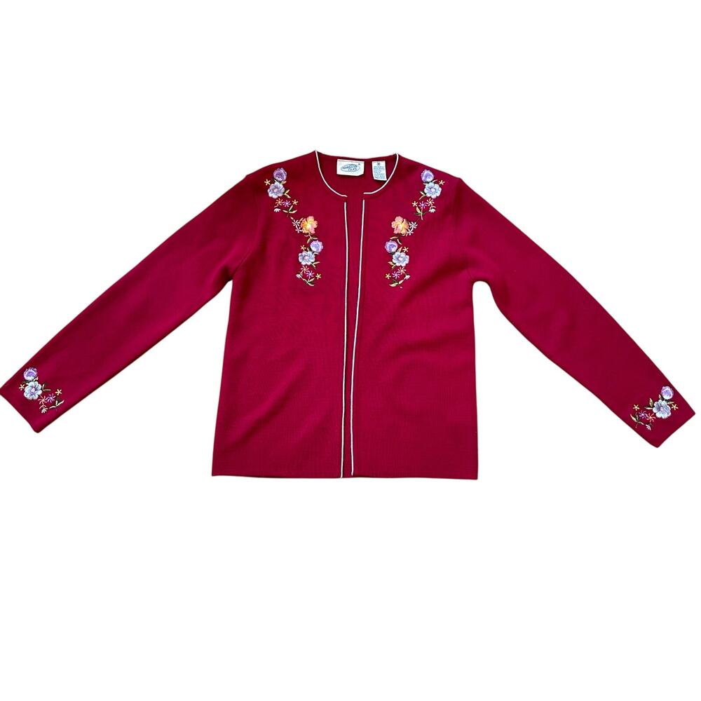 Vintage Northern Isles Floral Embroidered Cardigan Sweater Women’s Size M